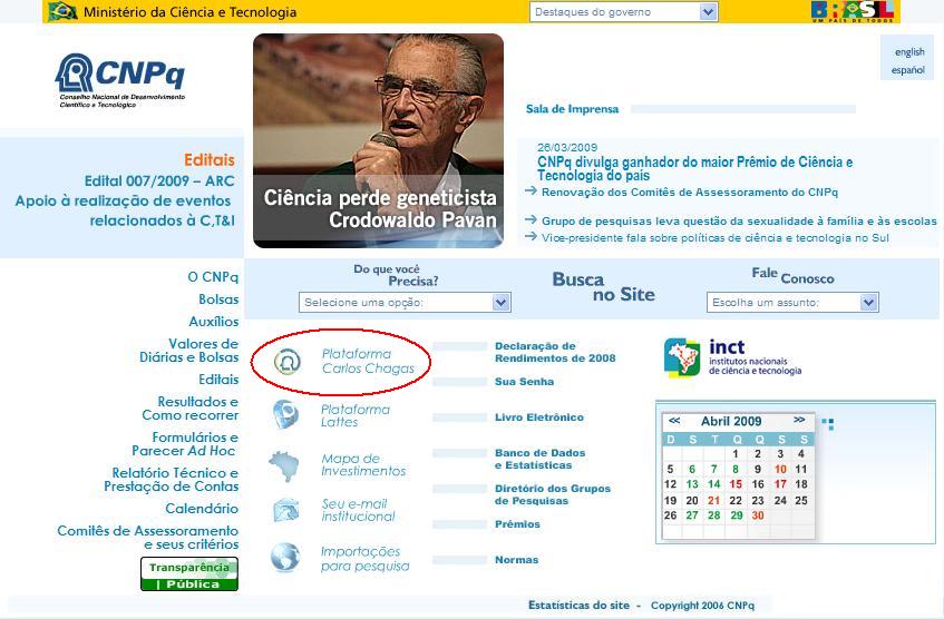 Clique aqui para indicar bolsista